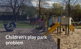 Children’s play park problem Pothole