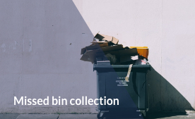 Missed bin collection Pothole
