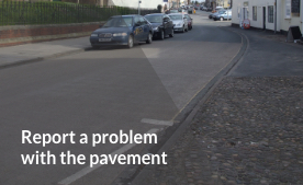 Report a problem with the pavement Pothole